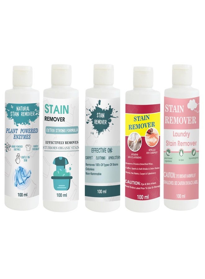 TOOVUS Stain Remover Combo Pack of Shirt, Doll, Sky, Red and Pink Stain Remover | Multi-Surface Cleaning Solution for Clothes, Fabrics, Upholstery (100 g Each) - Image 1